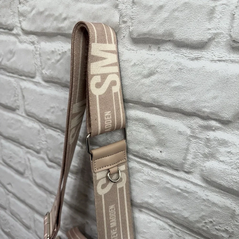STEVE MADDEN Bwebber Purse Crossbody SMALL Tote Cream Pink Brown Mauve RARE